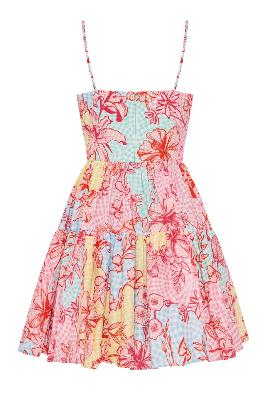 Margot printed cotton mini dress in tuti-frutti