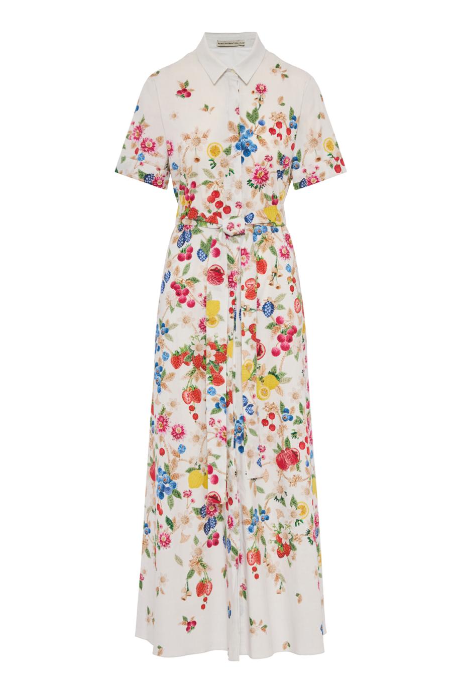 Como cotton poplin maxi dress in fruttatova