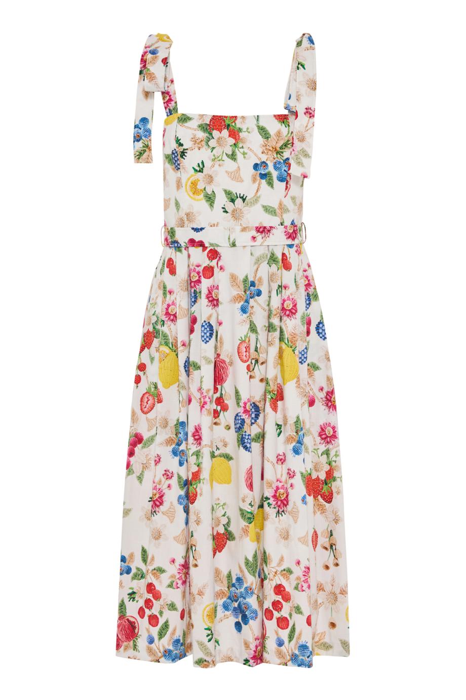 Iris printed poplin midi dress in fruttatova