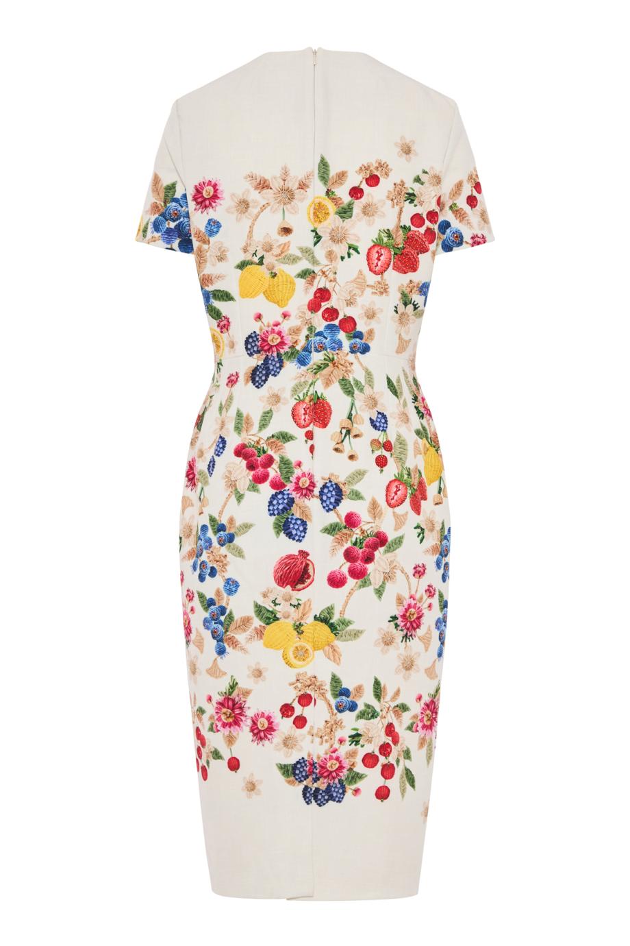 Naomi printed crepe midi dress in fruttatova