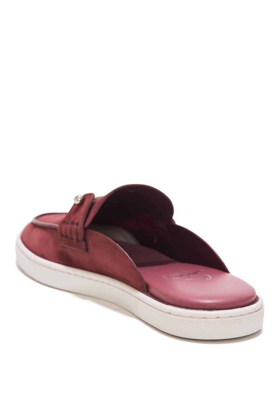 Chanme suede flat mules in palacy