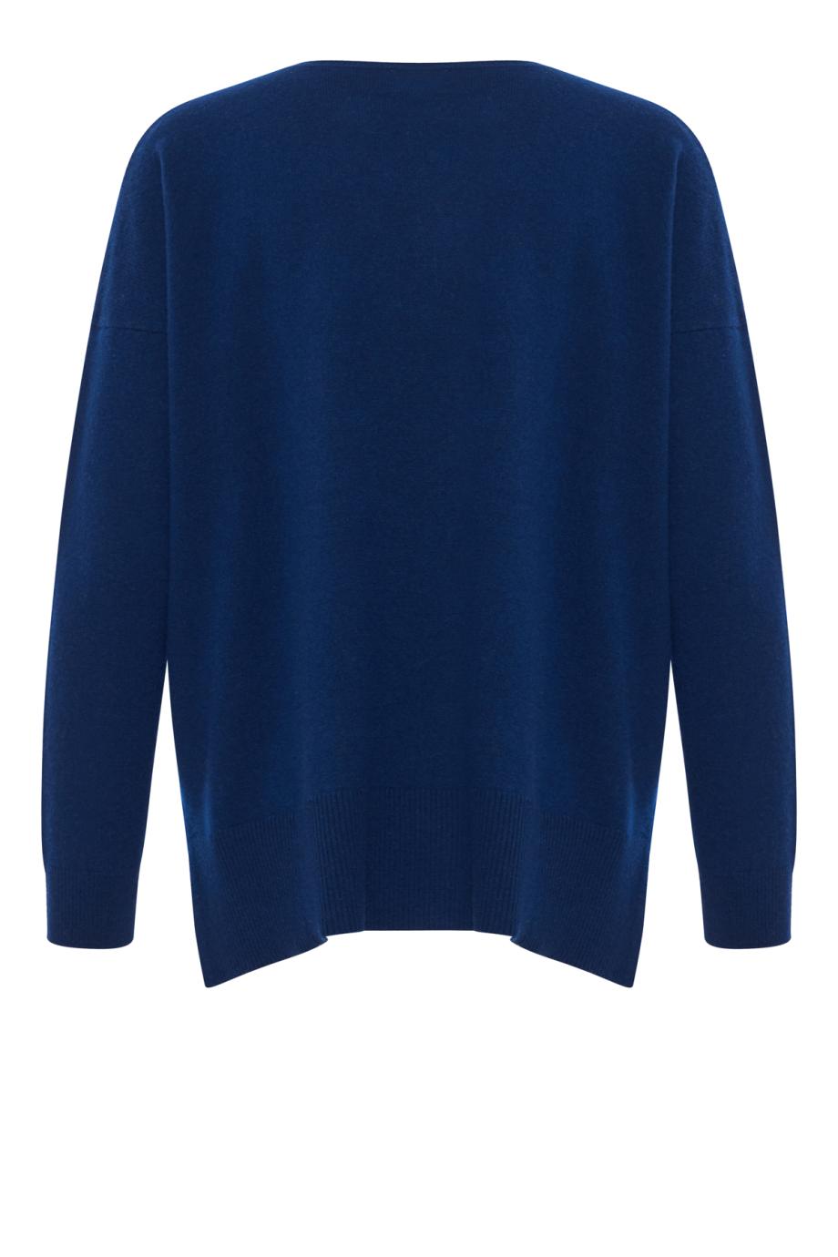 BAM embroidered cashmere sweater in blue 