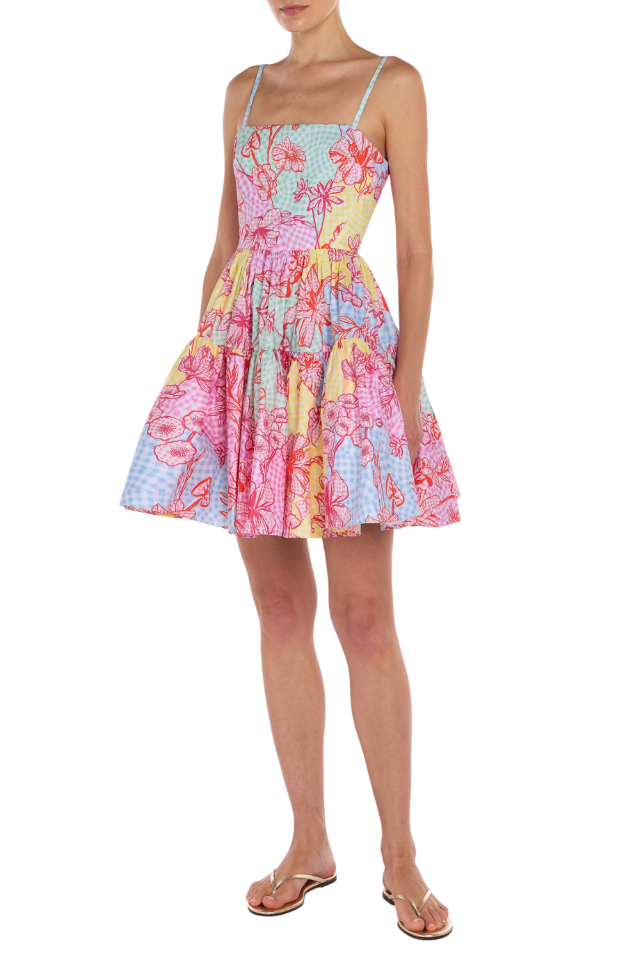 Margot printed cotton mini dress in tuti-frutti
