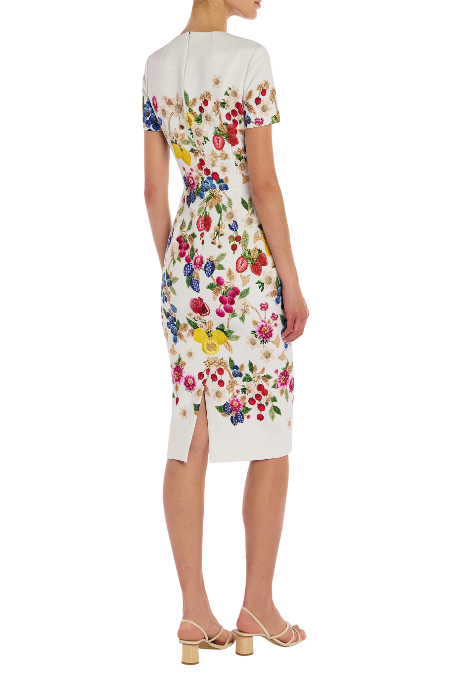 Naomi printed crepe midi dress in fruttatova