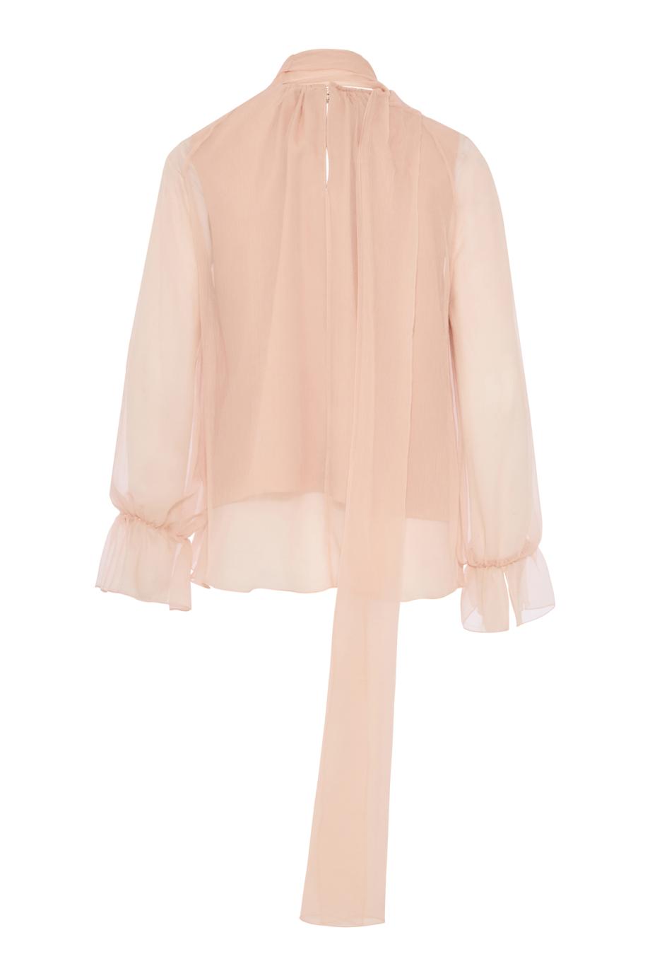 Evola silk-chiffon blouse in powder 