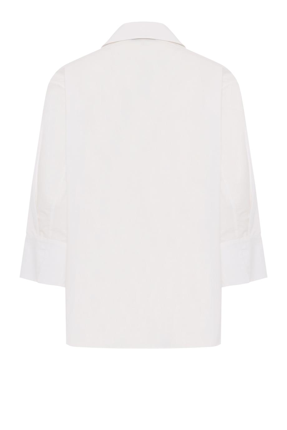 Embroidered cotton shirt in white 