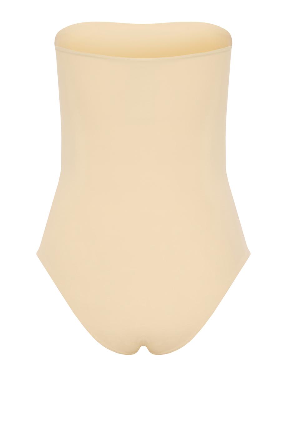 Palm textured swimsuit in ecru