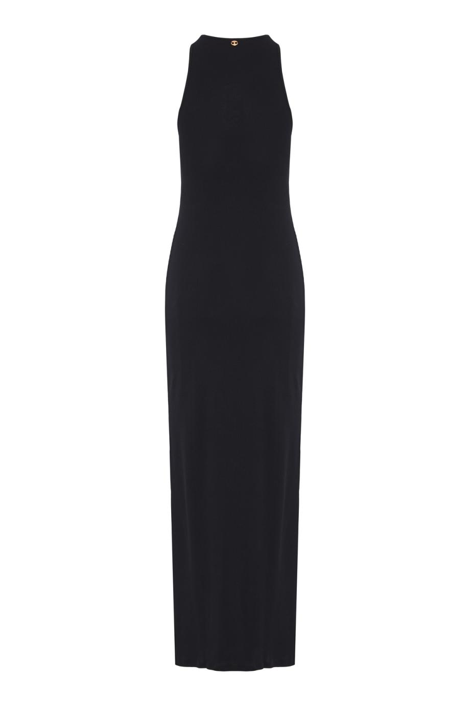 Embroidered cotton long dress 