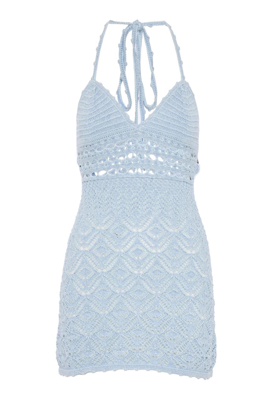 Milene metallic crocheted mini dress in glace 