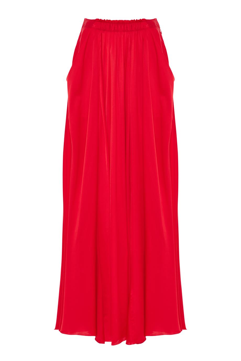 Frida crepe maxi skirt in red