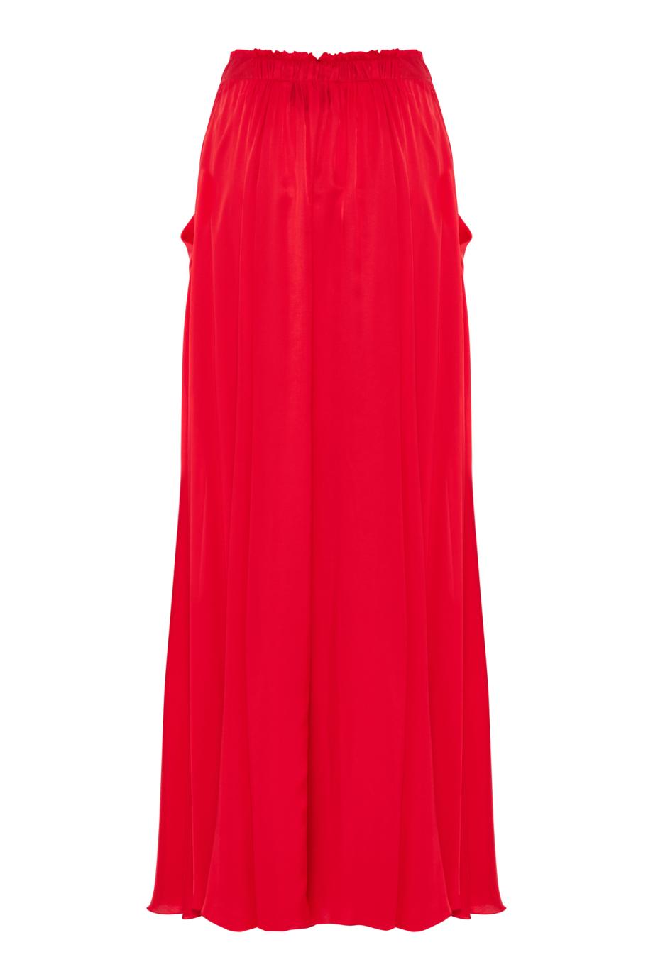 Frida crepe maxi skirt in red