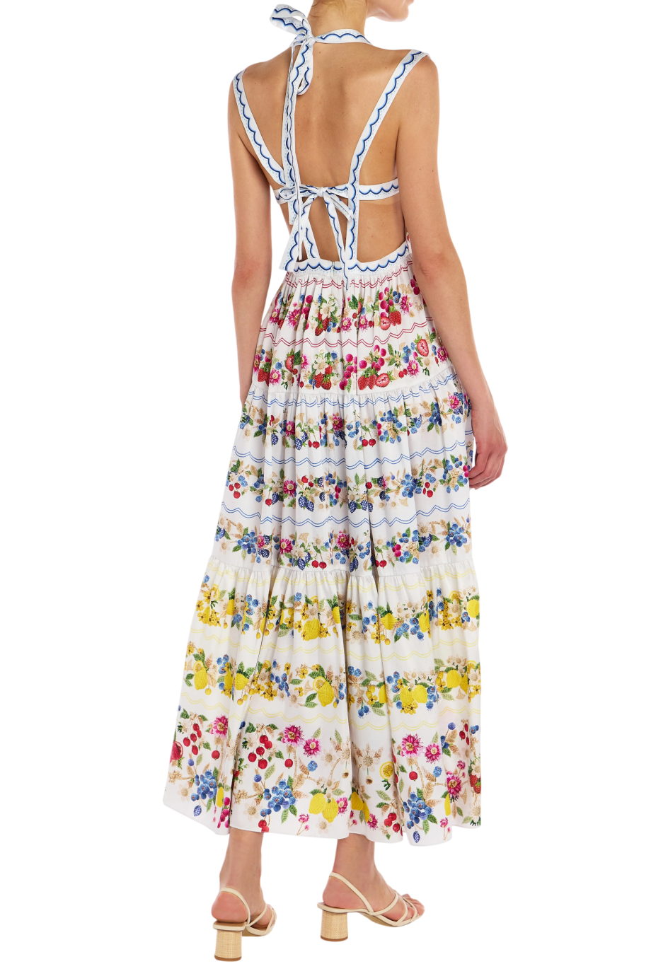 Sophia printed twill maxi dress in fruttatova