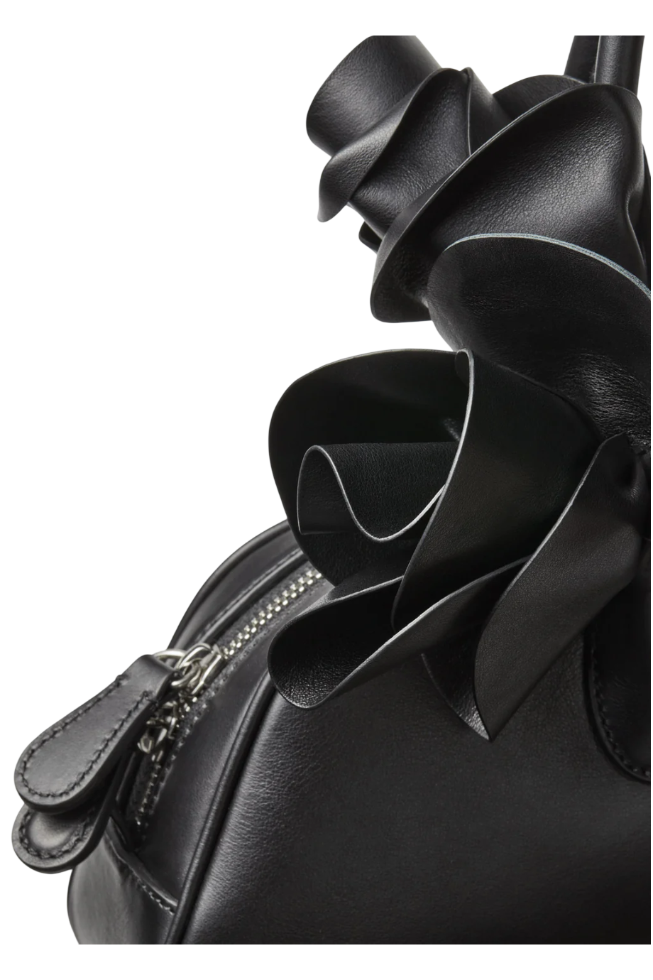 Brigitte trapeze leather bag in black