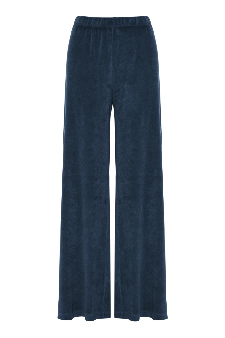 Zephyra cotton-blend terry pants in navy