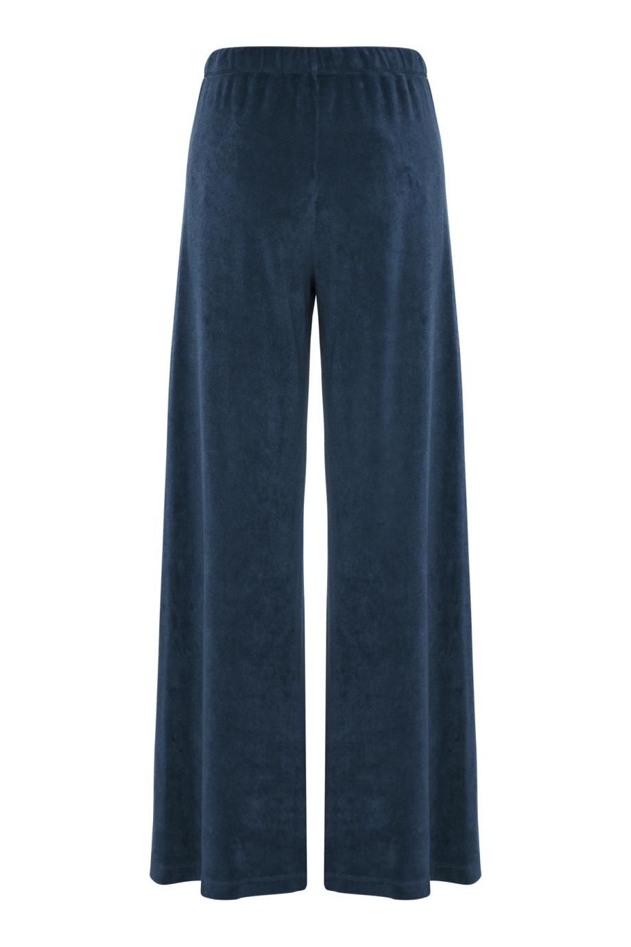 Zephyra cotton-blend terry pants in navy
