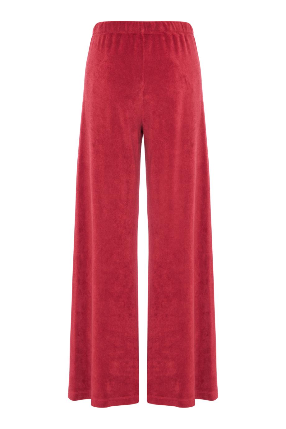 Zephyra cotton-blend terry pants in framboise