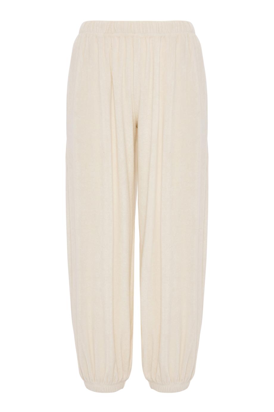Paxon cotton-blend terry pants in ivory