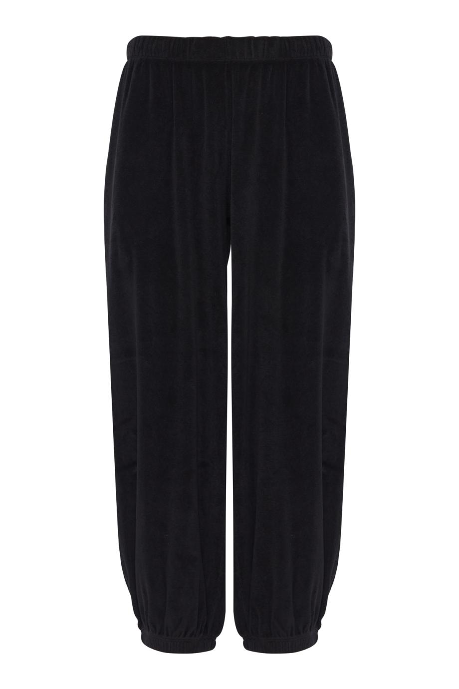 Paxon cotton-blend terry pants in black