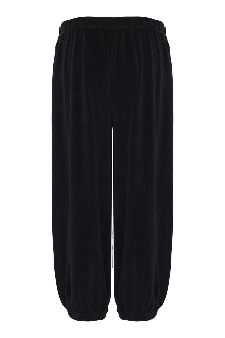 Paxon cotton-blend terry pants in black