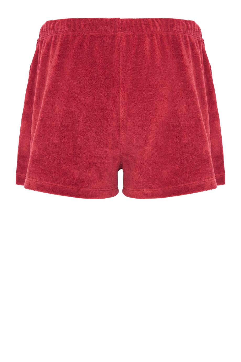 Shallis cotton-blend terry shorts in framboise