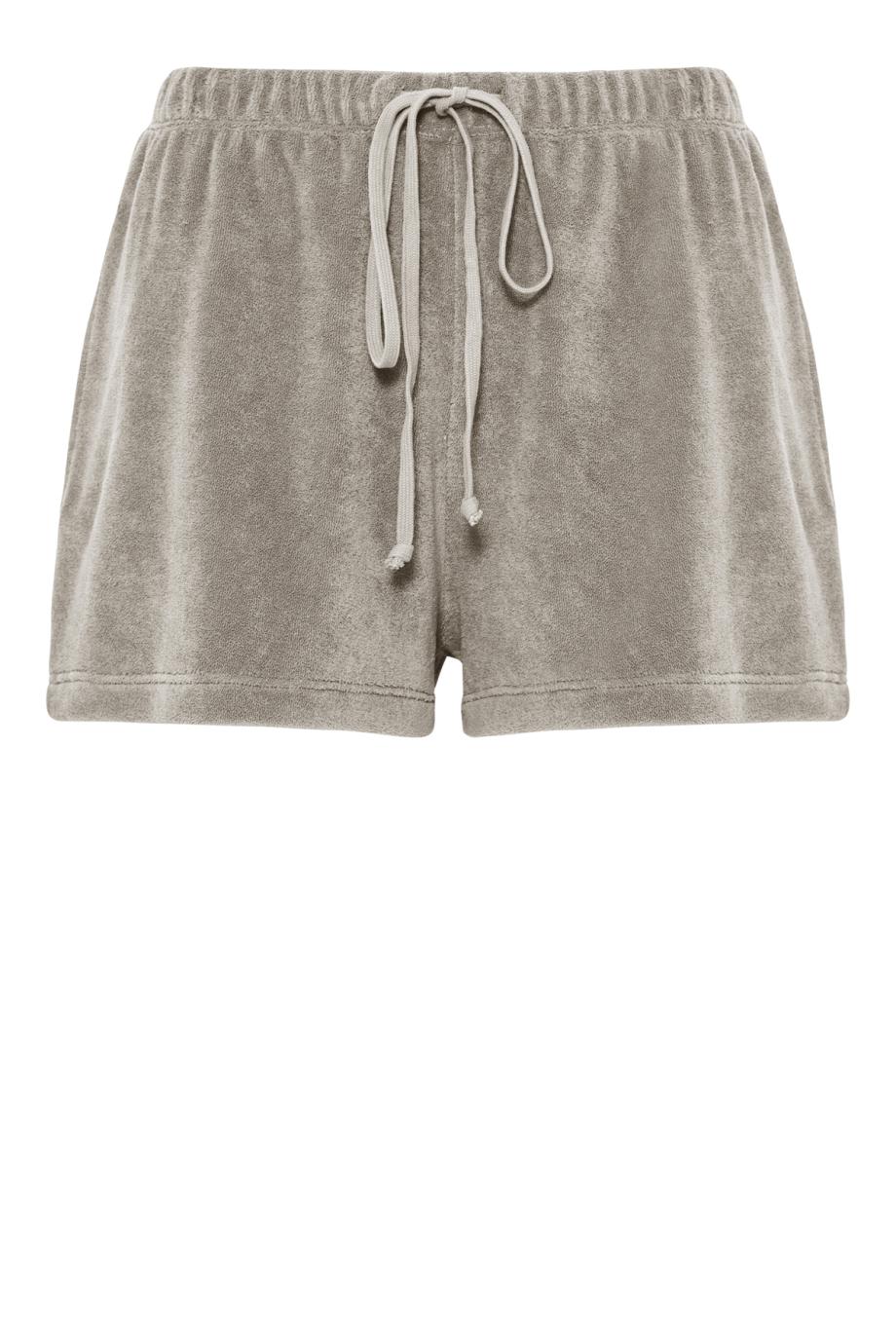 Shallis cotton-blend terry shorts in gray