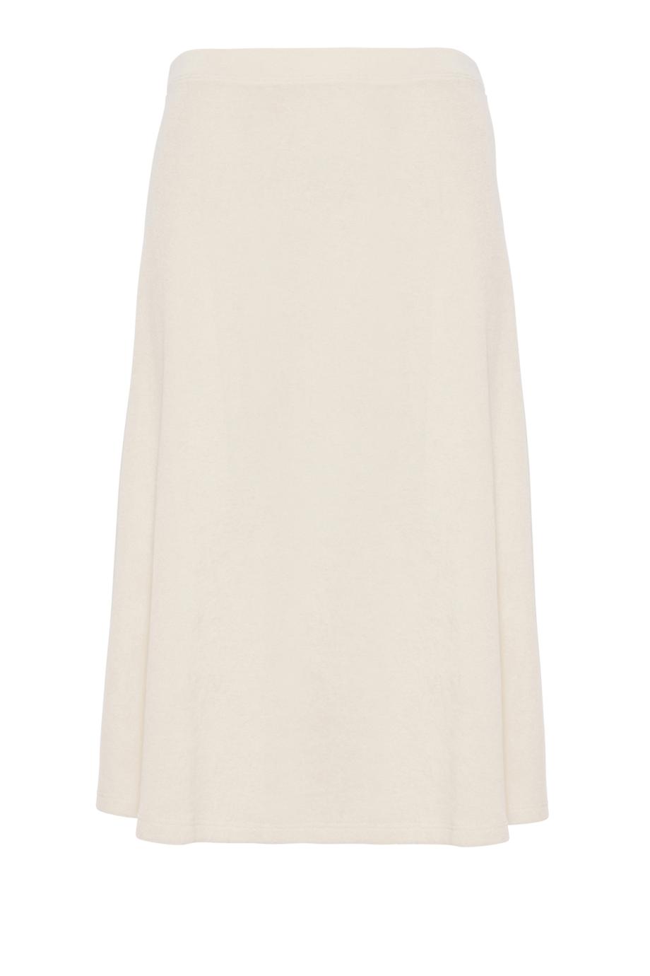 Sienna cotton-blend terry midi skirt in ivory