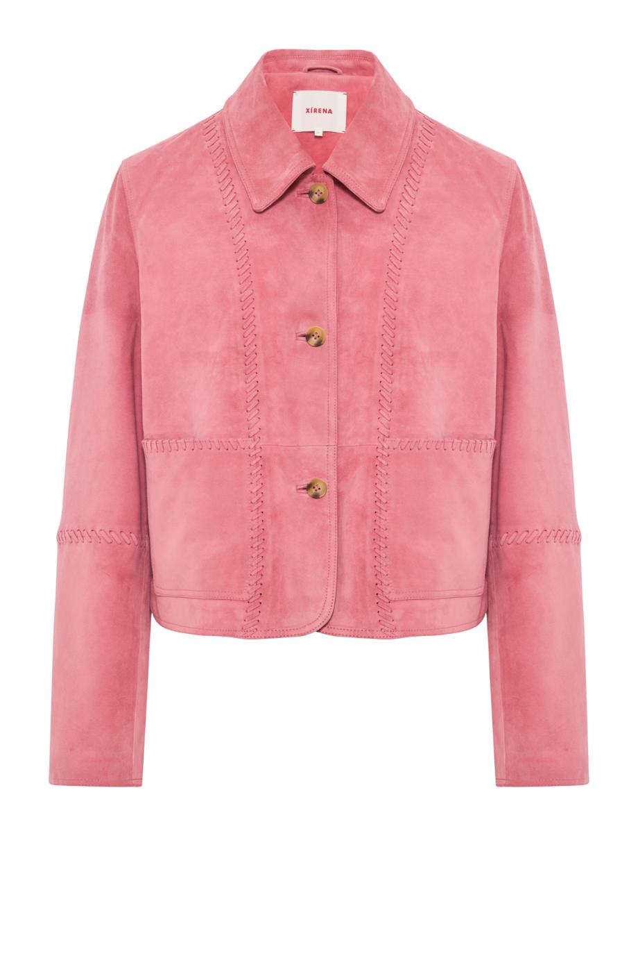 Marianne suede jacket in rosedust 