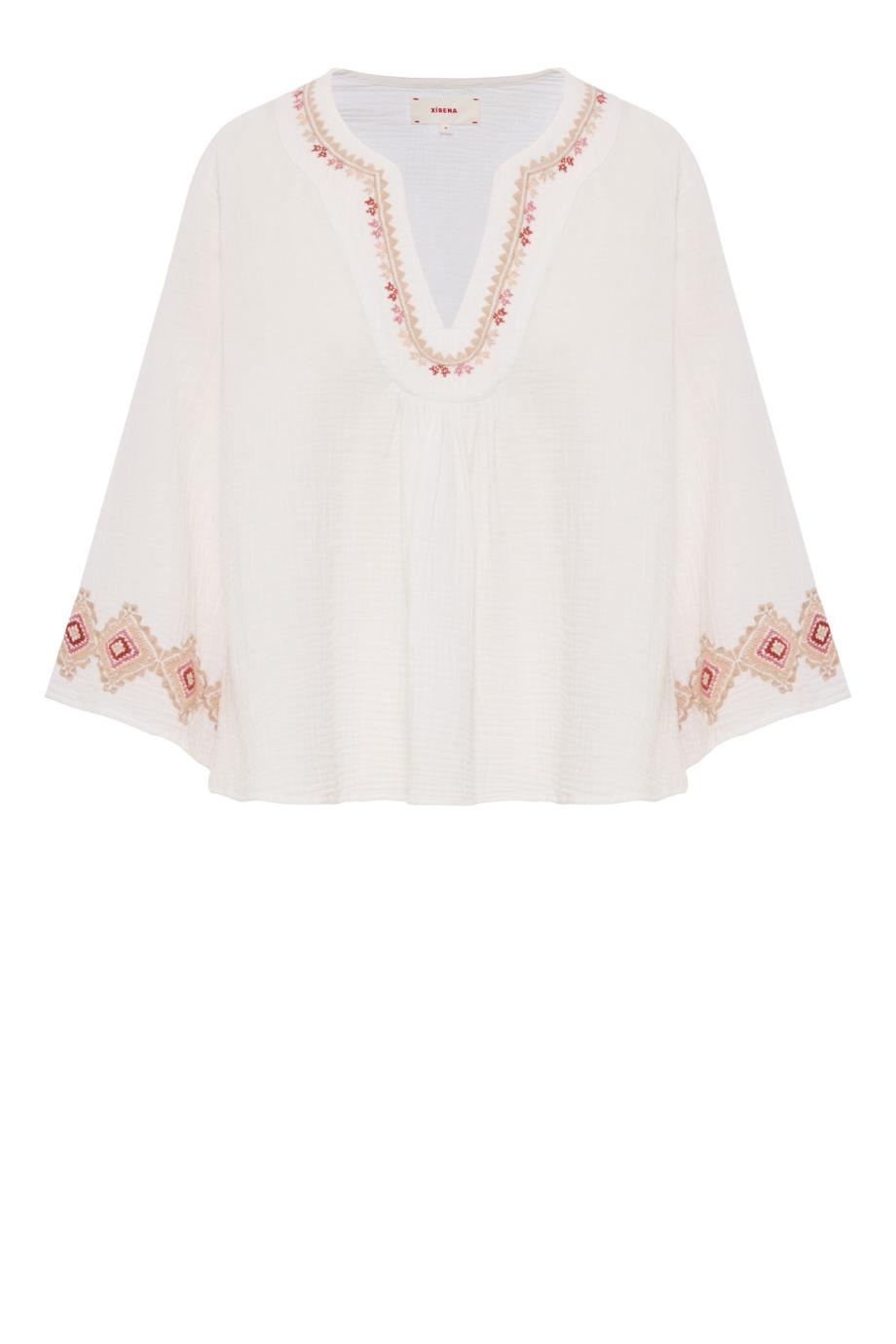 TOP CARINA LS EMBROIDERED
