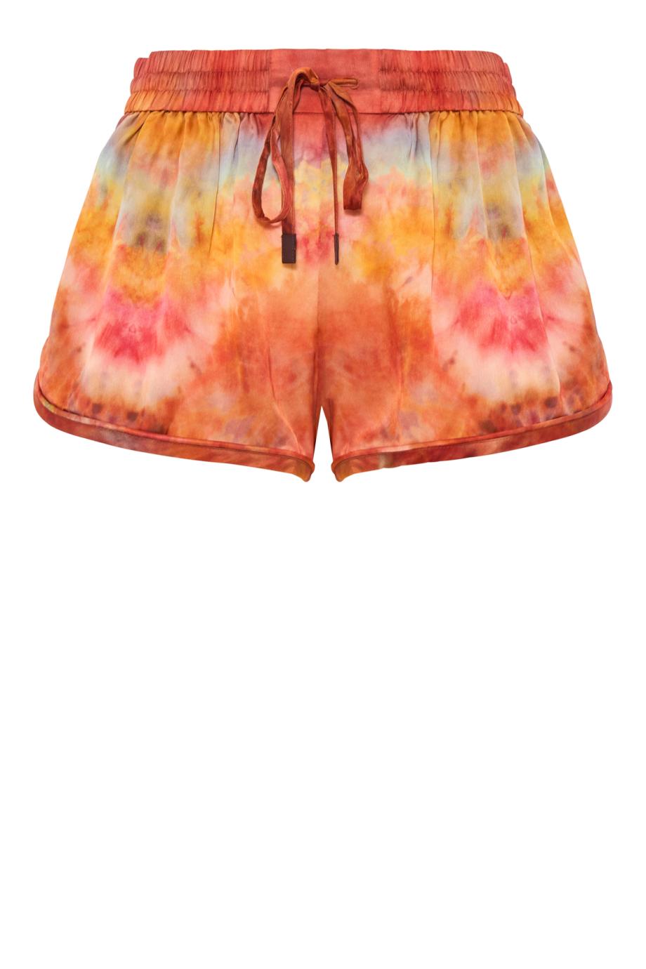 Alchemy Relaxed Short tye-dye silk shorts in ruby