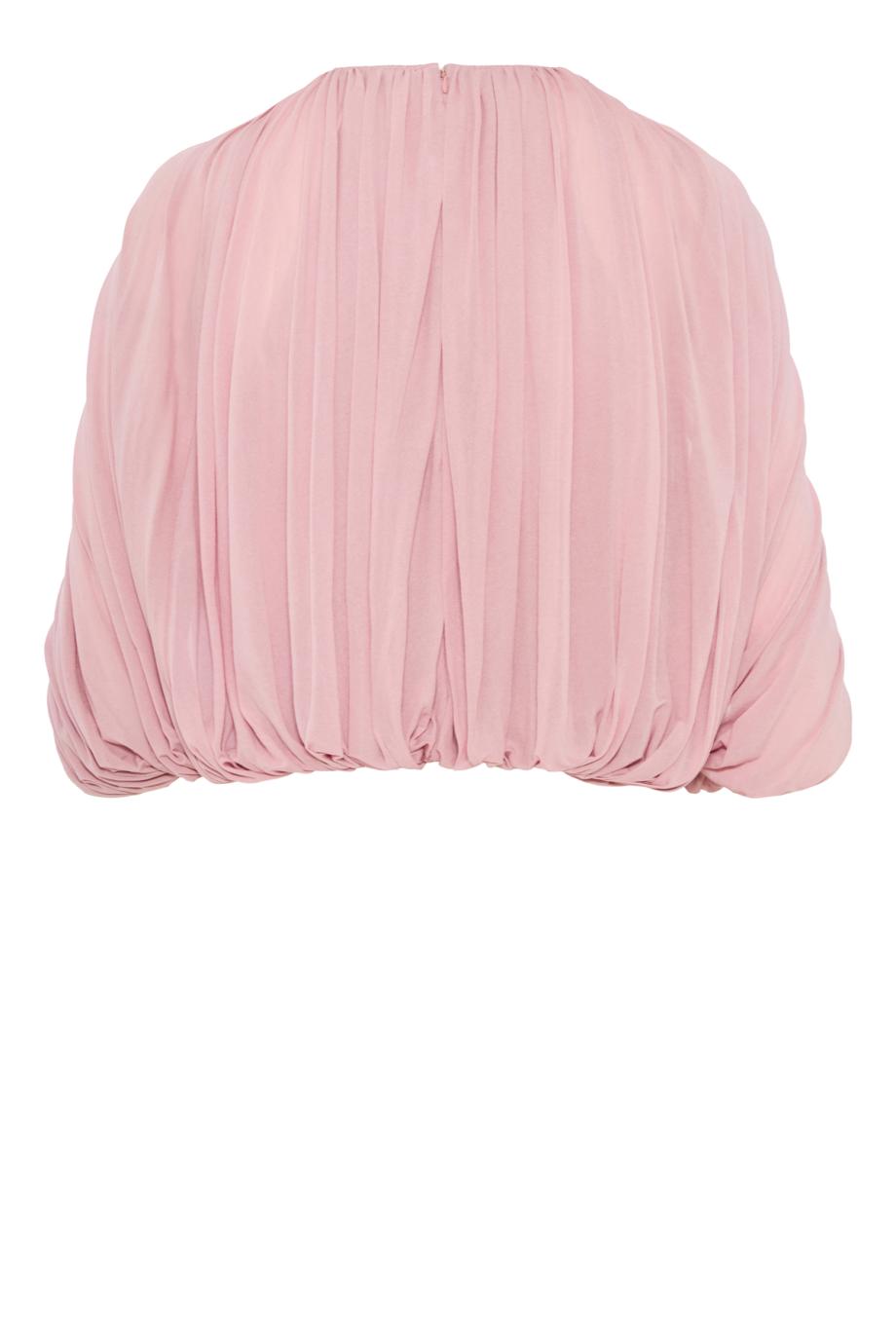 Alchemy crepe caped top in light pink