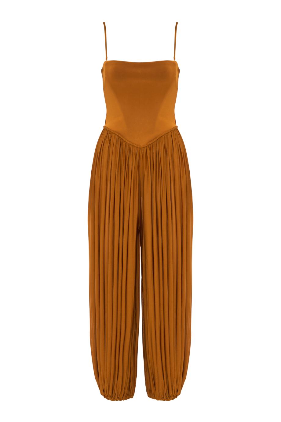 Luna jersey jumpsuit in whiskey