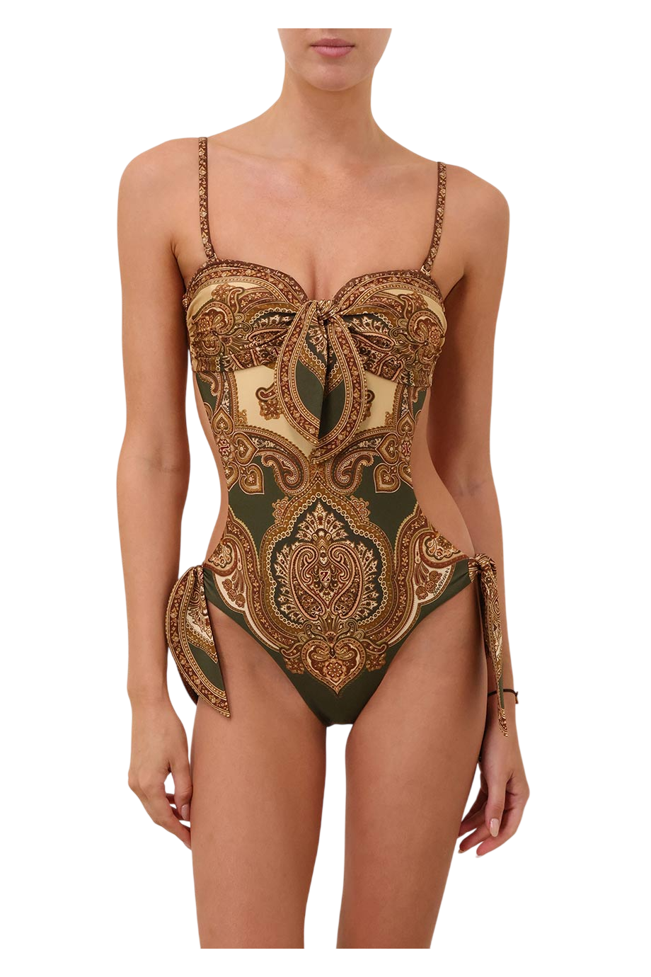 Mahon printed swimsuit in olive