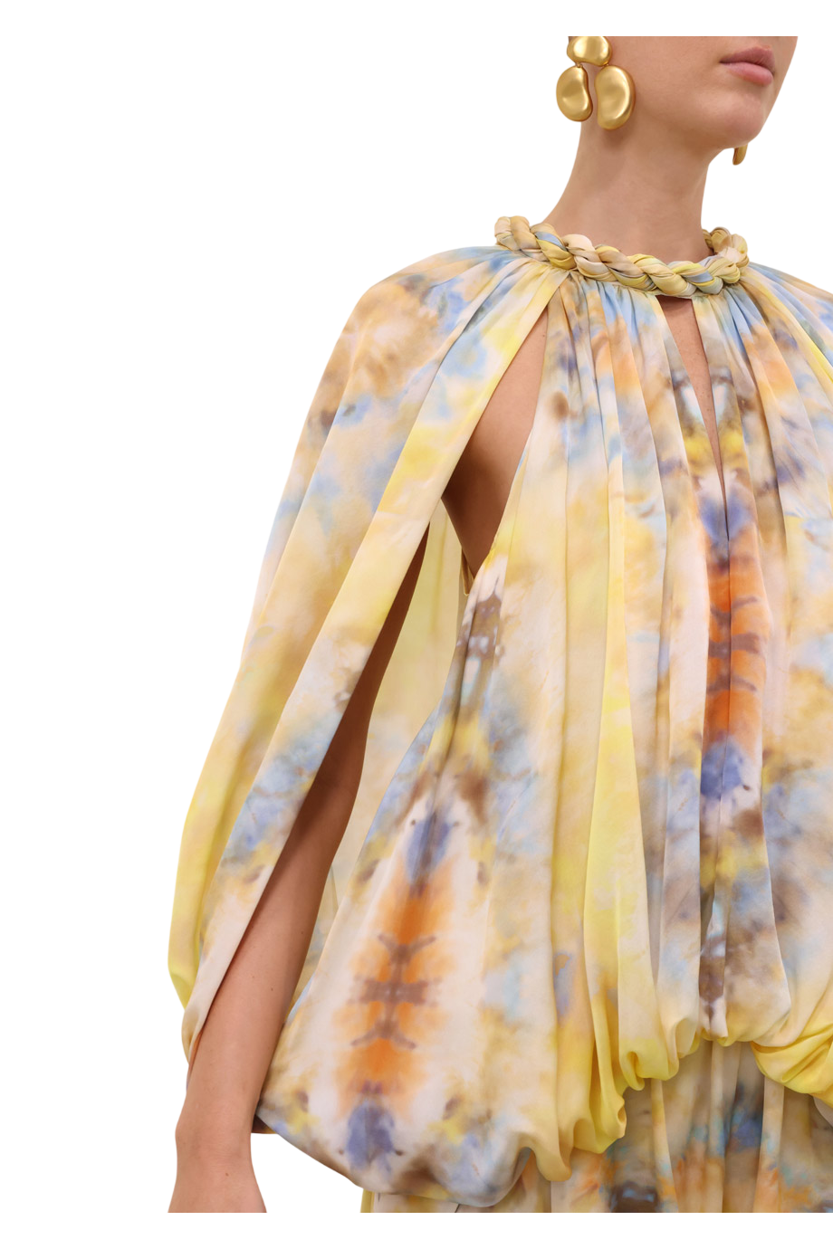Alchemy printed silk blouse in citrus