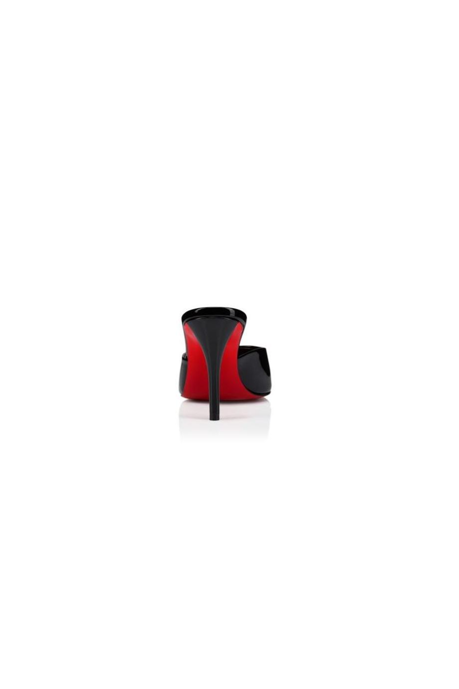 Miss Z 80 patent-leather mules in black