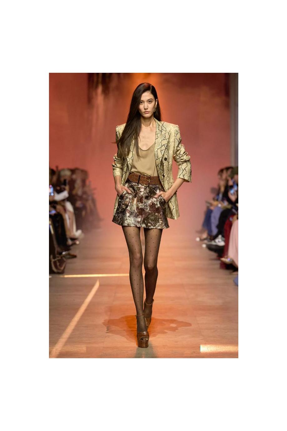 Virgin wool crepe jacket in python