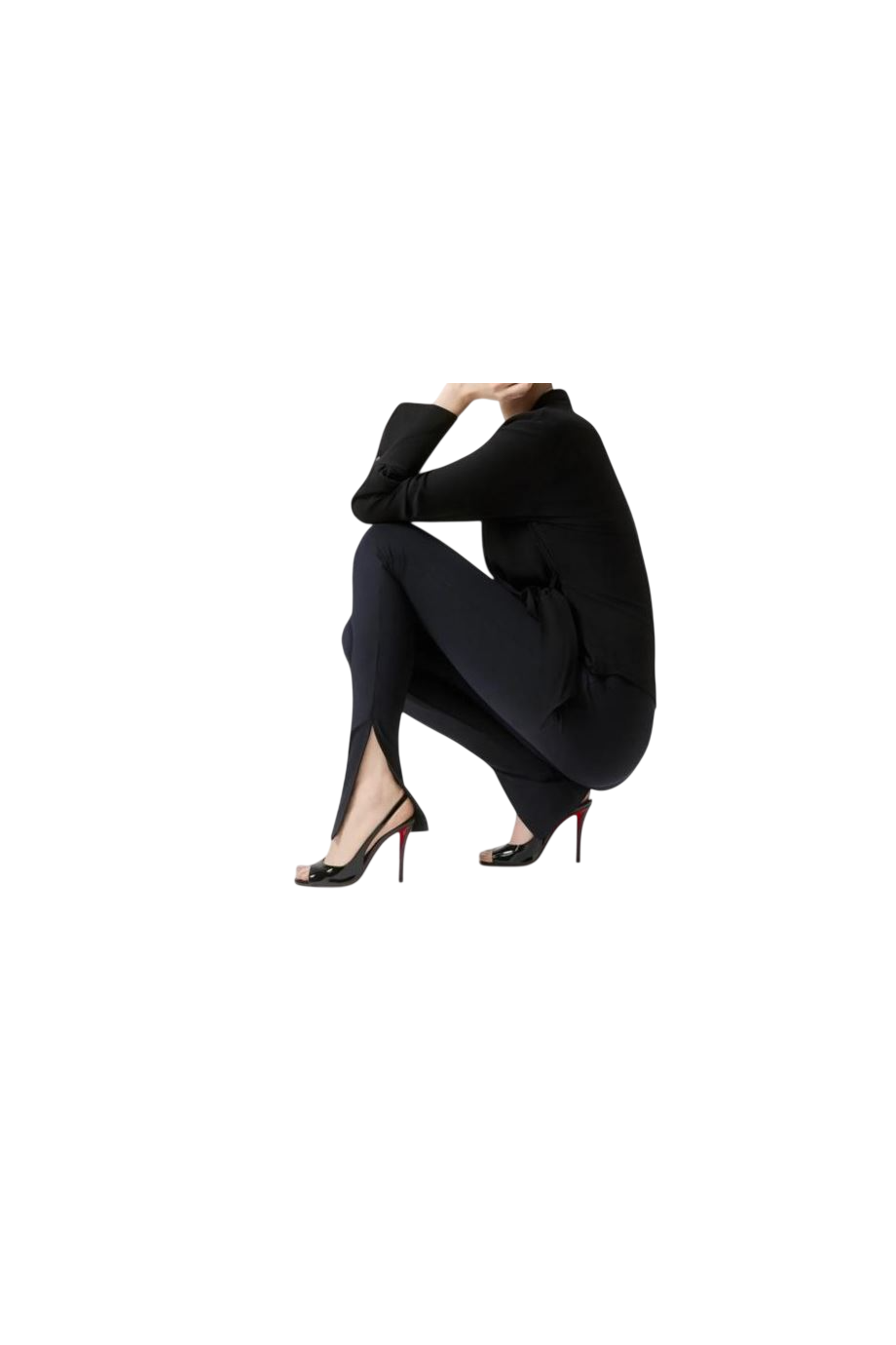 Sofia Z 100 patent-leather sandals in black
