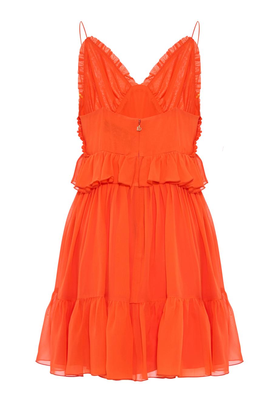 Lory strap midi dress in orange