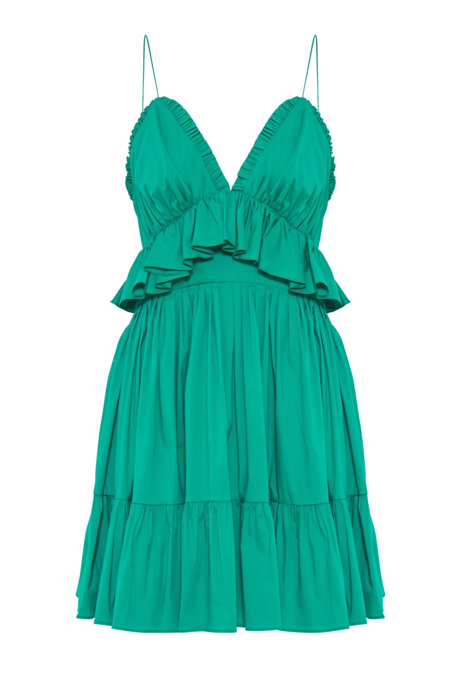 Lory strap midi dress in green