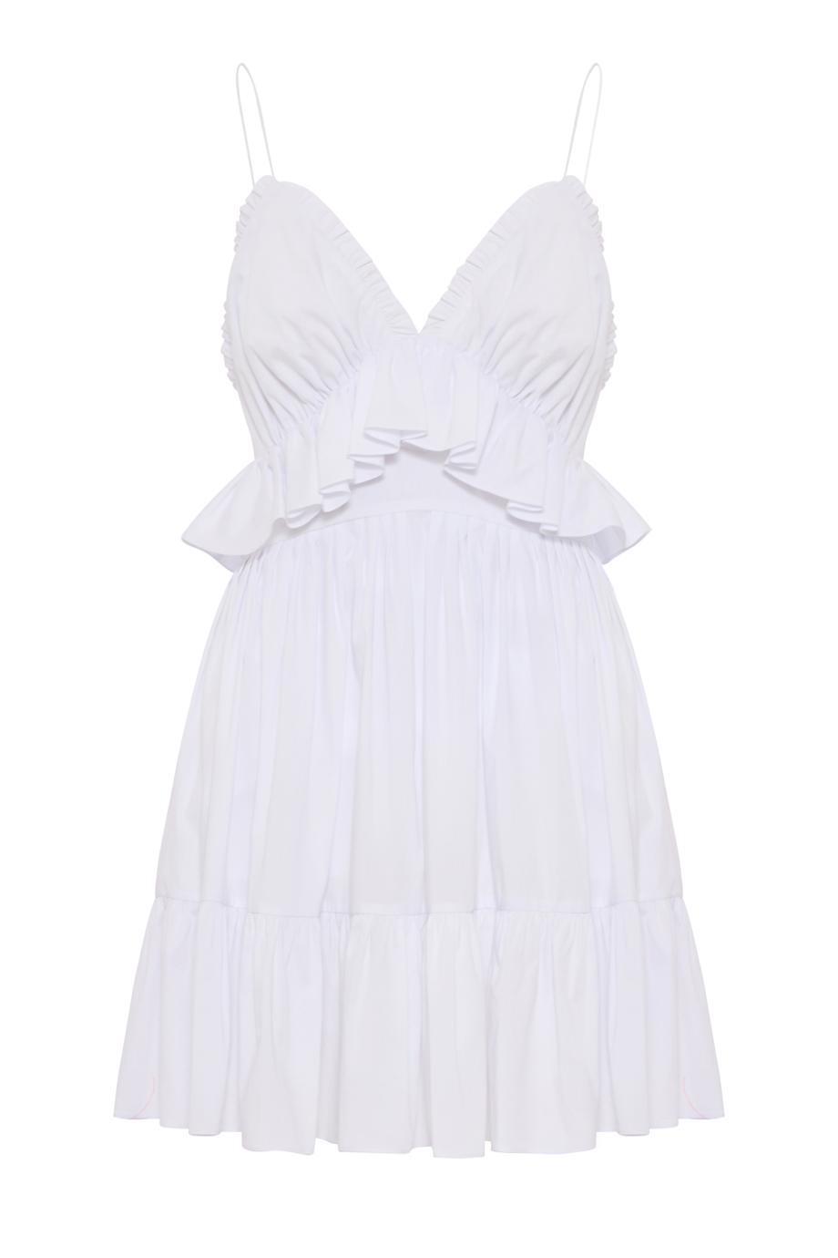 Lory strap midi dress in white