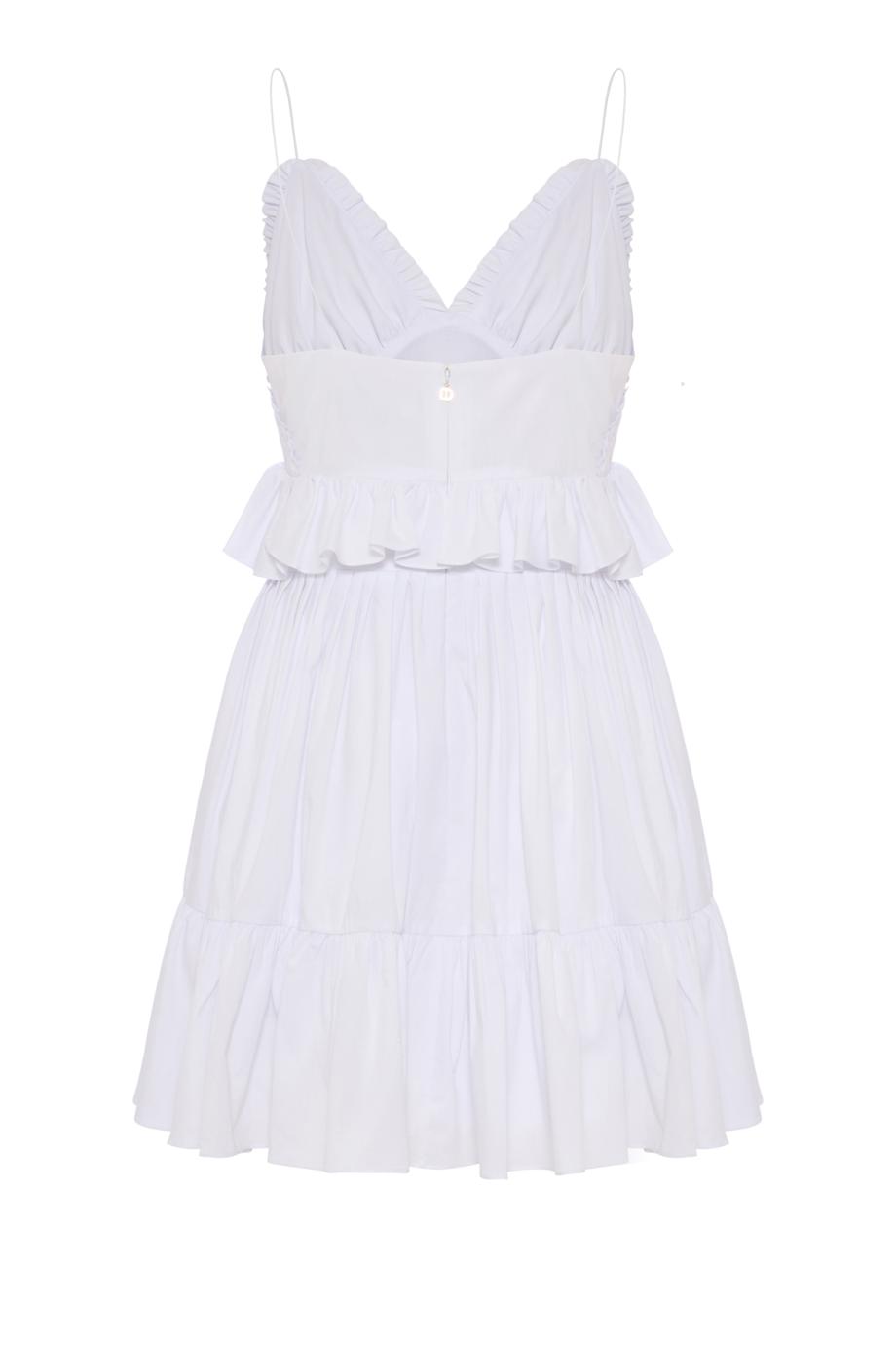 Lory strap midi dress in white