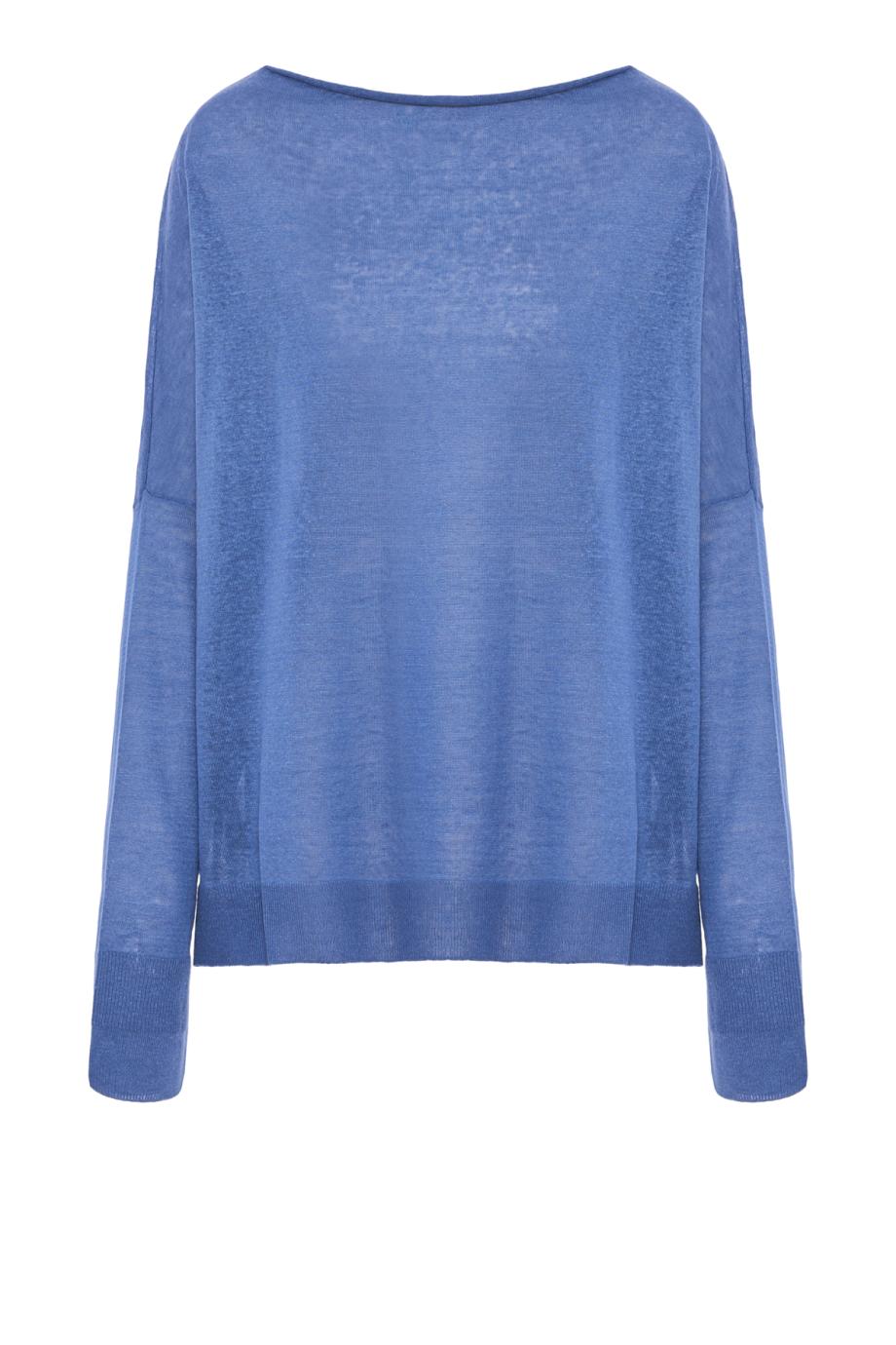 Chunky linen, silk and cashmere sweater in zuccero 