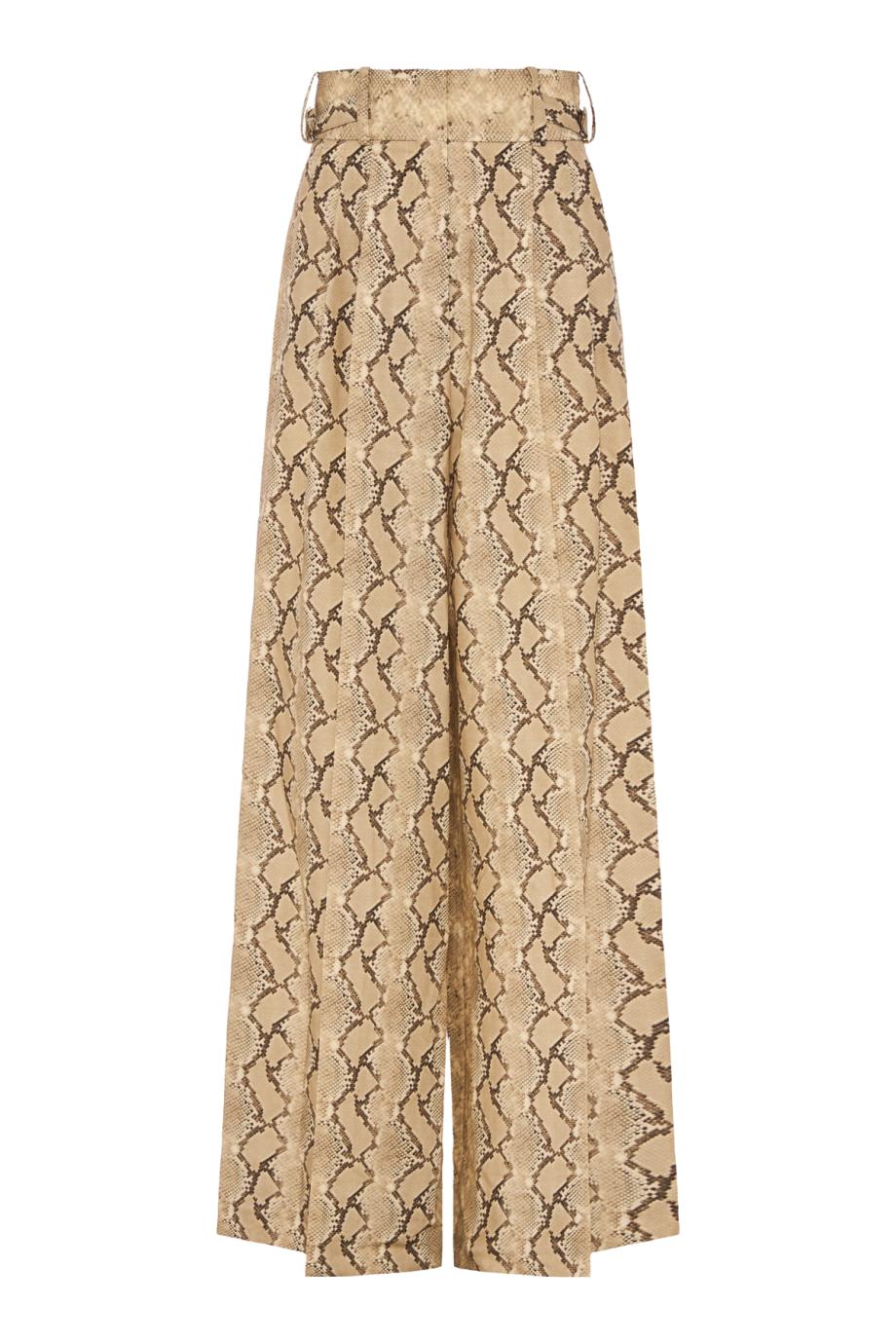 Virgon wool.printed pants in python