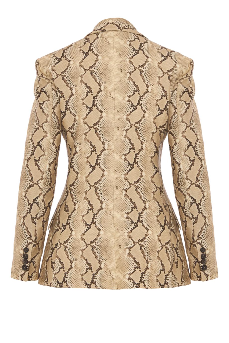 Virgin wool crepe jacket in python