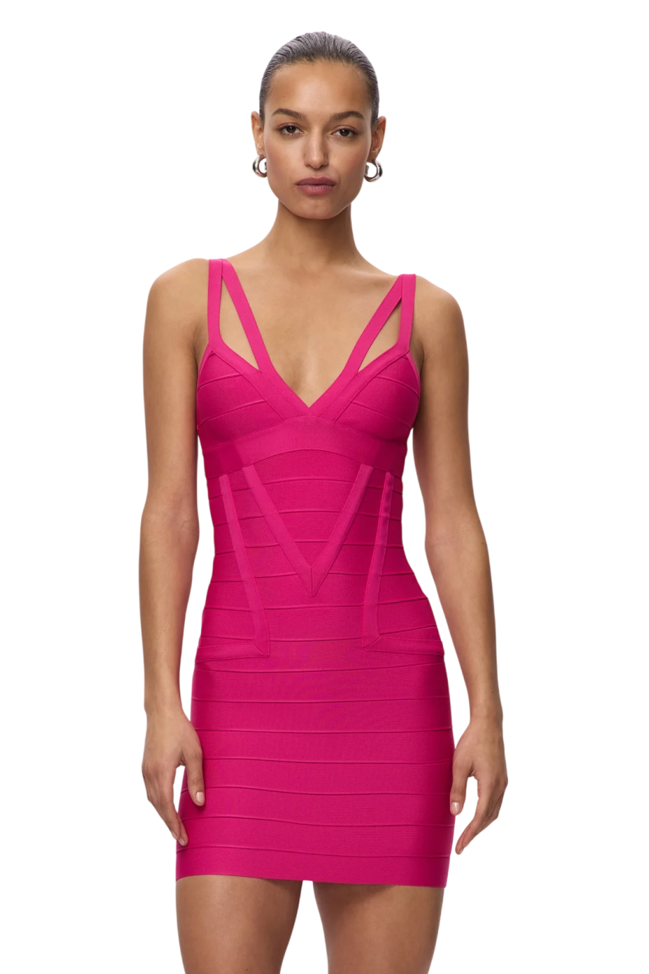 The Midnight bandage mini dress in punch