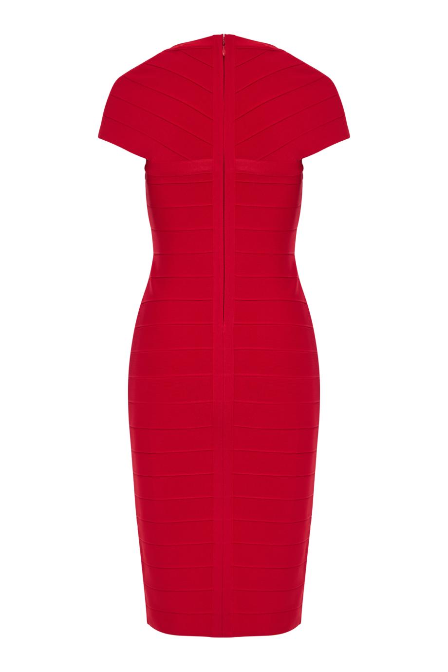 The Premier bandage midi dress in chilli