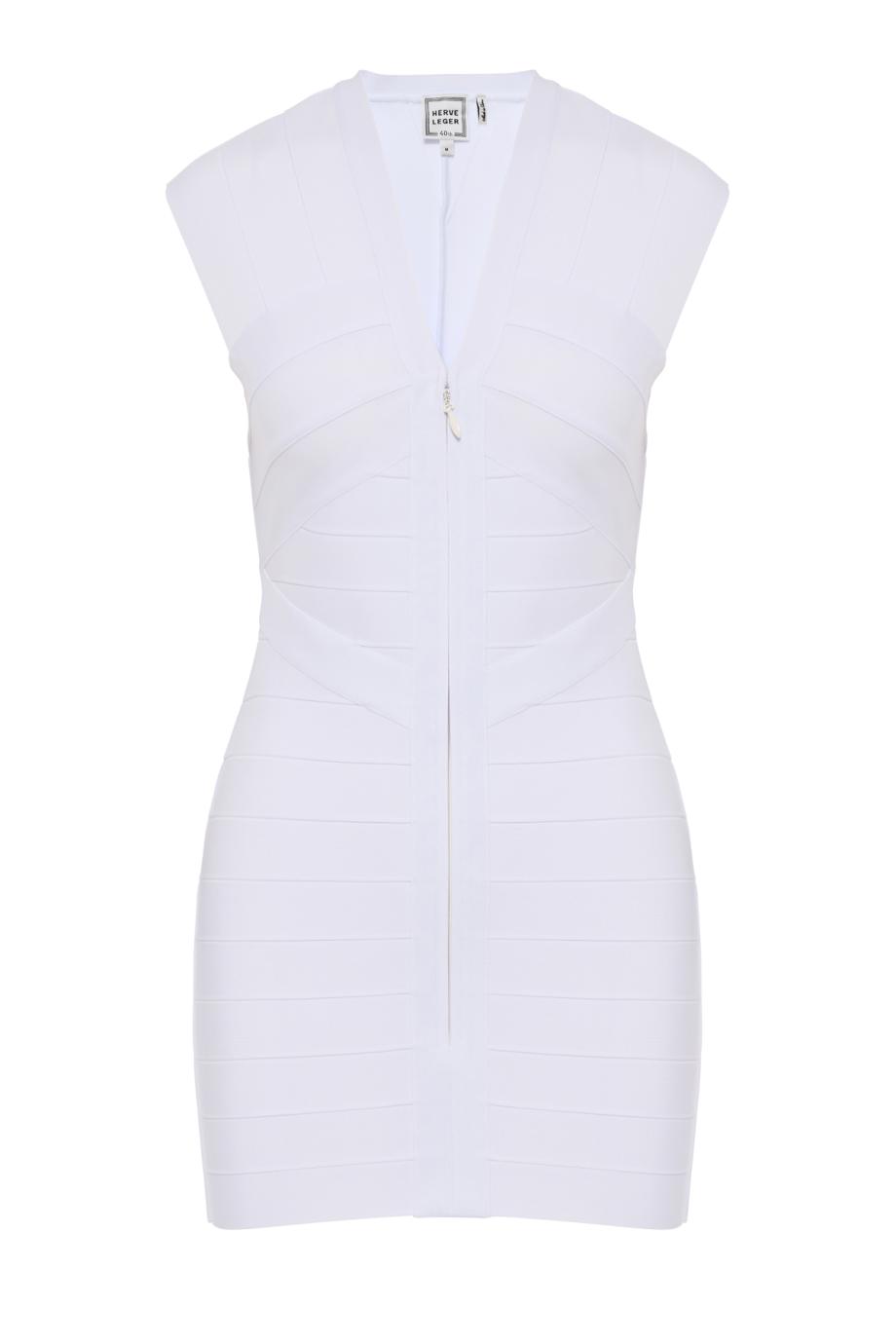 The Champagne bandage mini dress in alabaster
