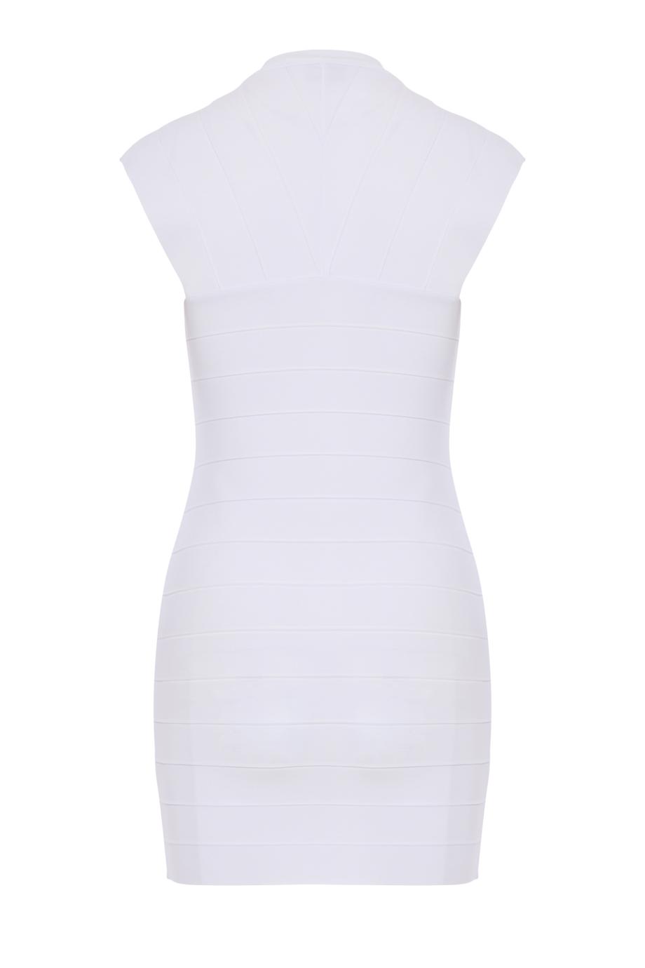 The Champagne bandage mini dress in alabaster