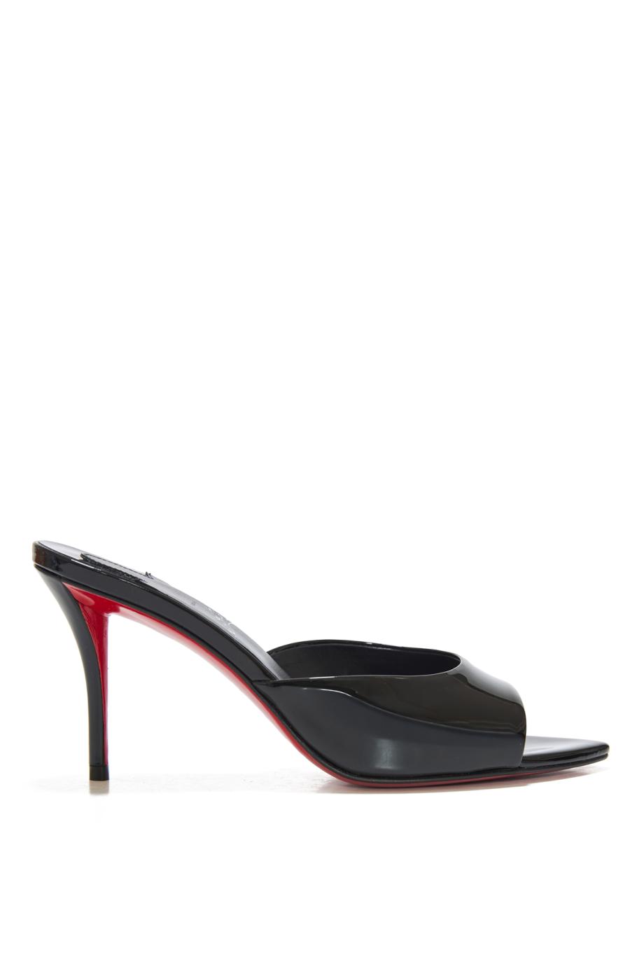 Miss Z 80 patent-leather mules in black