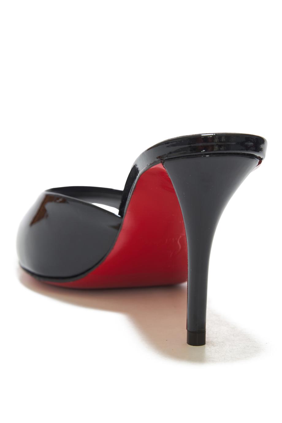 Miss Z 80 patent-leather mules in black