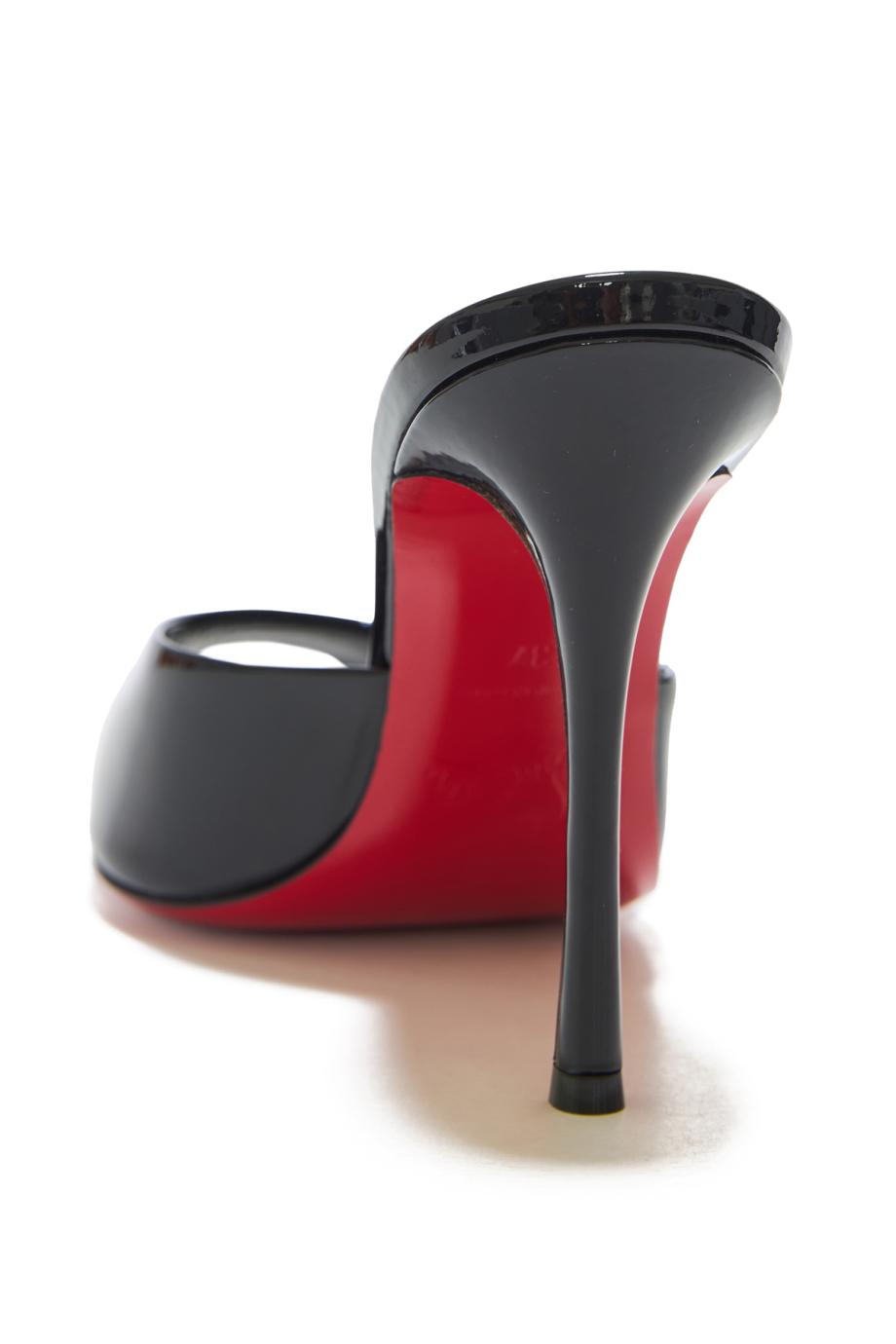 Me Dolly 100 patent leather mules in black
